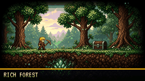 Moving scene of the Forest biome